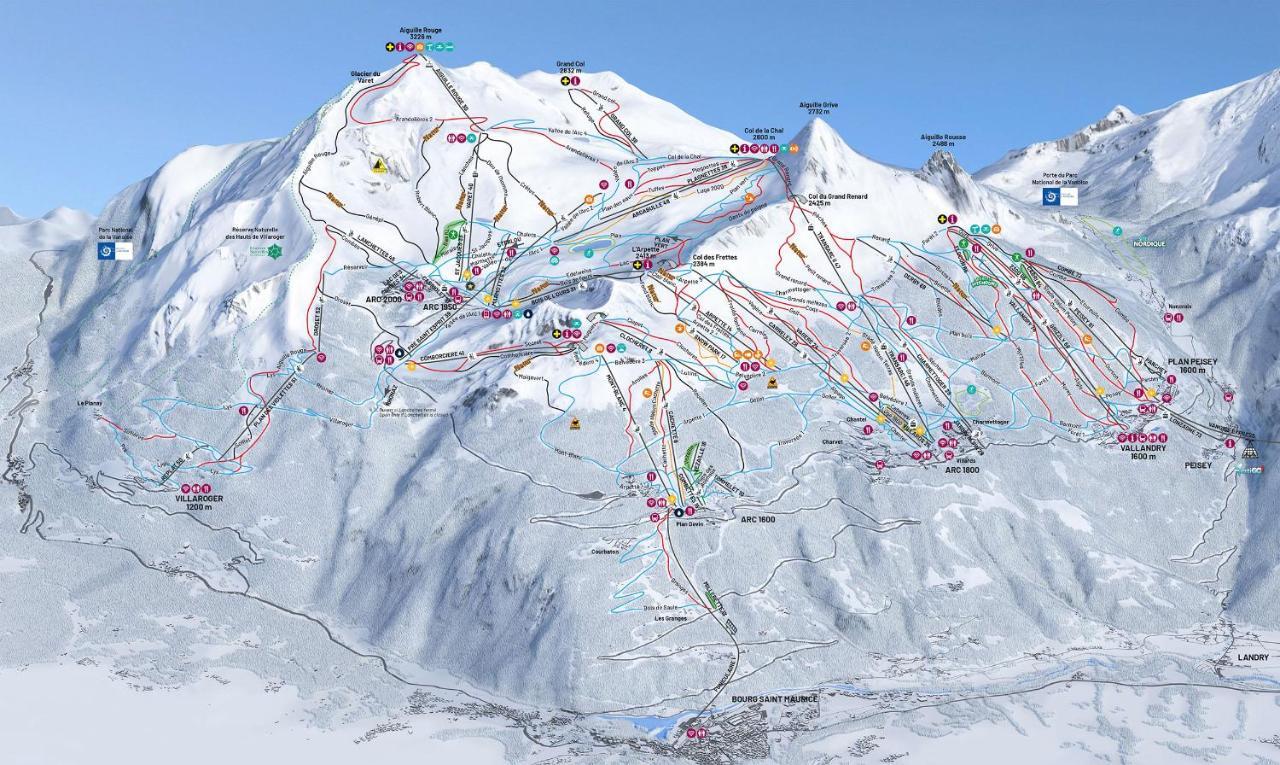Spacious Ski-In Ski-Out Apartment 4-6 Pax, 161 Sources De Marie Arc 1950 Les Arcs  Luaran gambar
