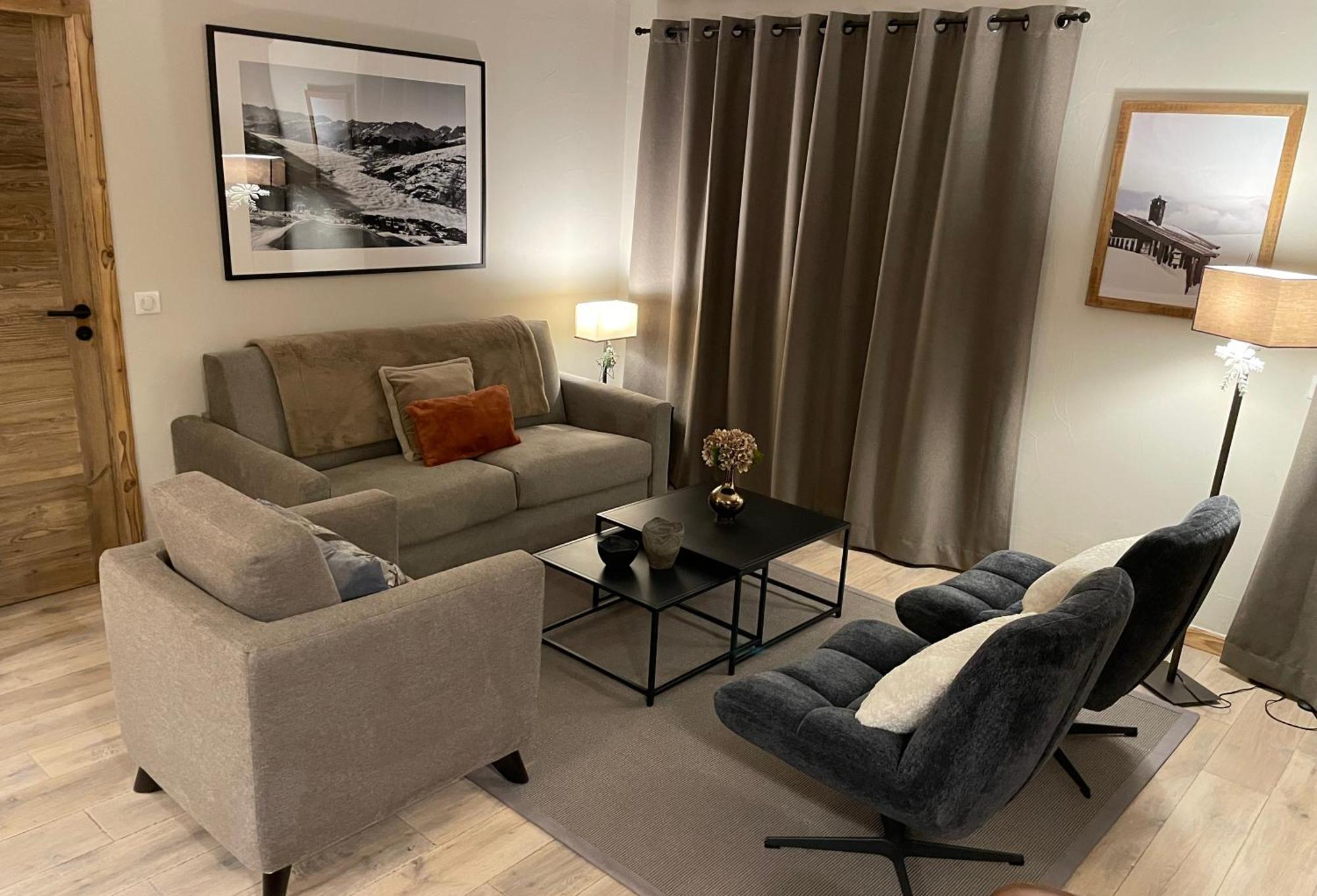 Spacious Ski-In Ski-Out Apartment 4-6 Pax, 161 Sources De Marie Arc 1950 Les Arcs  Luaran gambar